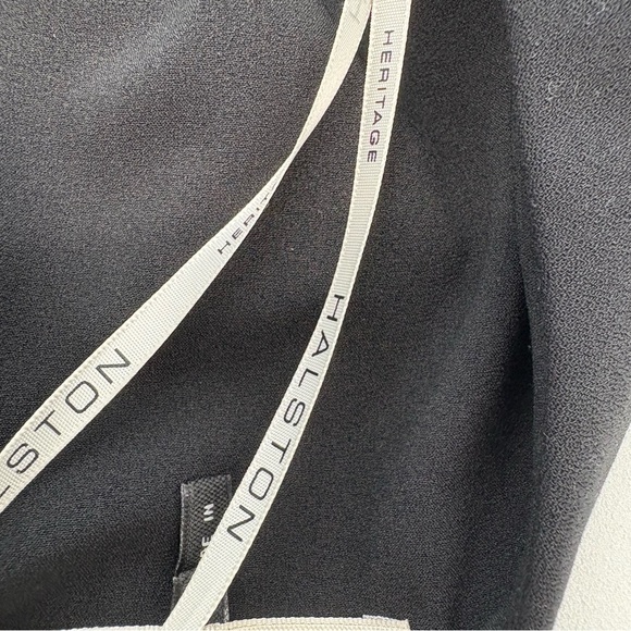 Halston Heritage Monochrome Asymmetrical Dress Black and White Size 0 - Picture 6 of 8